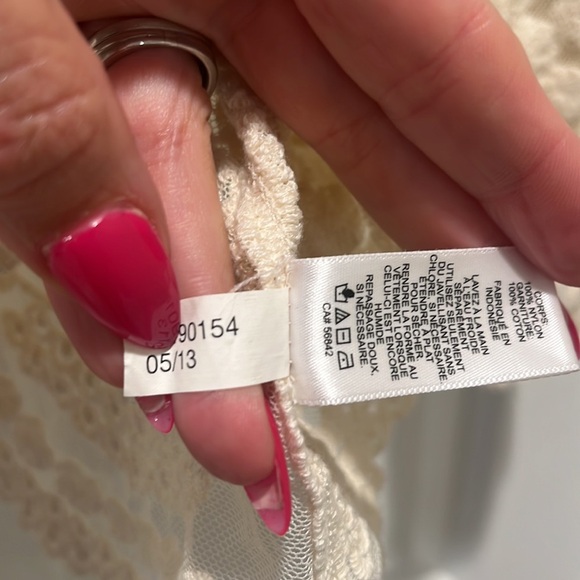 EXPRESS Size XS Lace Festival Concert Rodeo Top scalloped hem - Picture 5 of 6